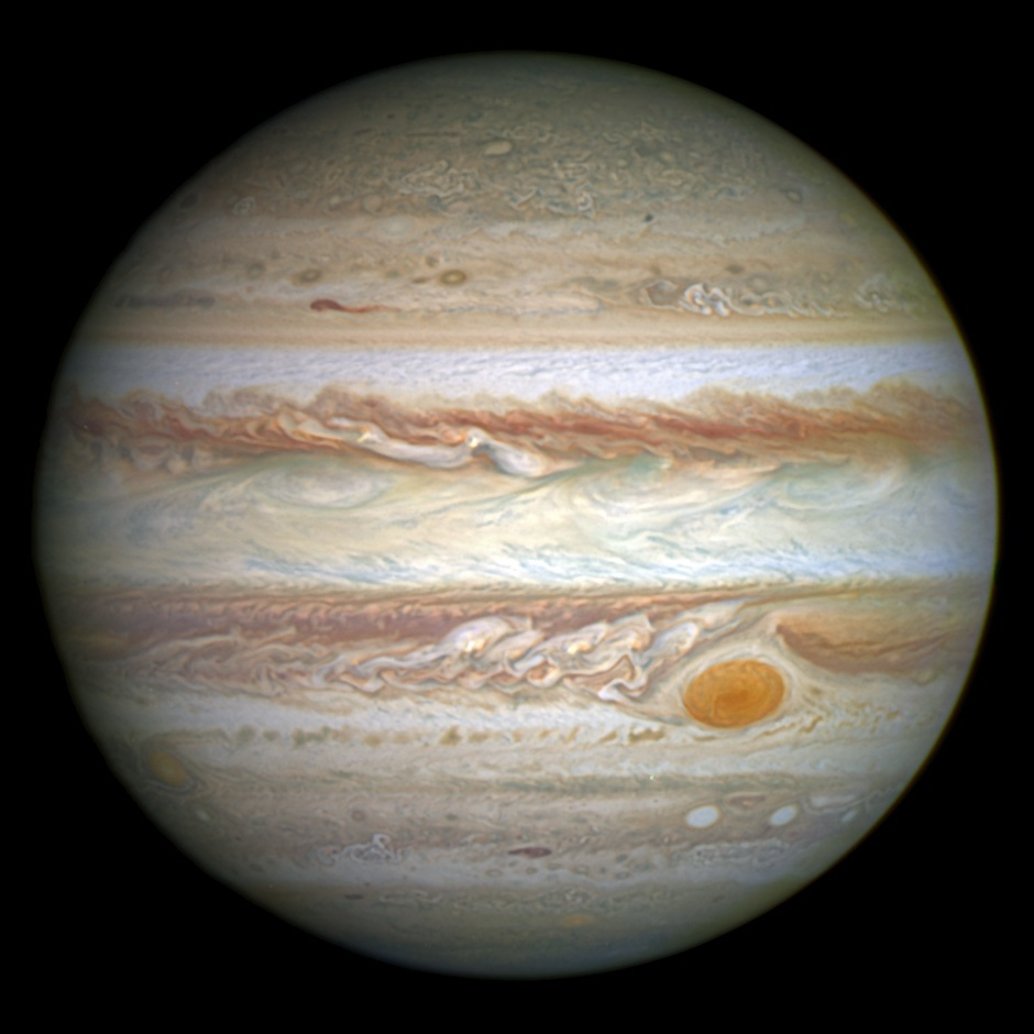 This image of Jupiter was taken in April 2014 by the Hubble telescope.