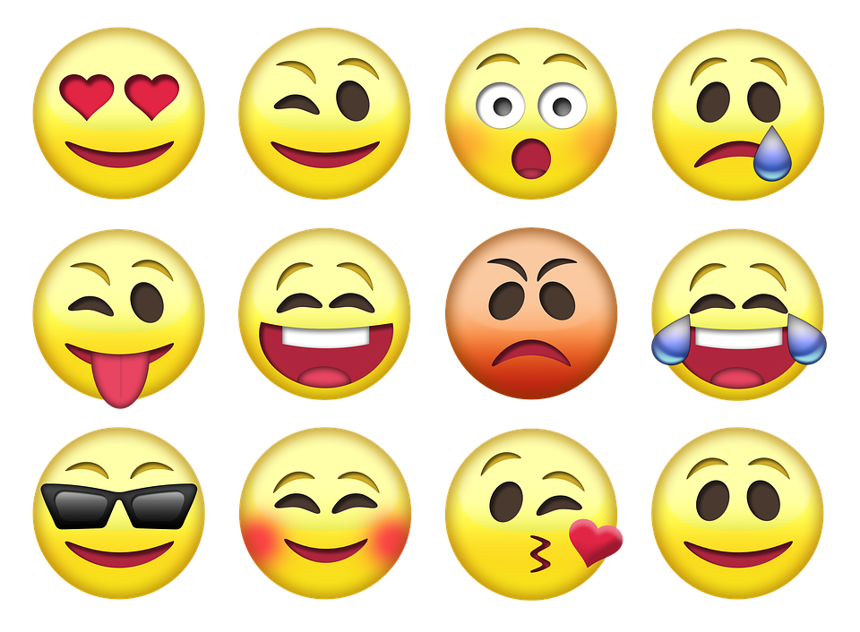 Range of emoji faces